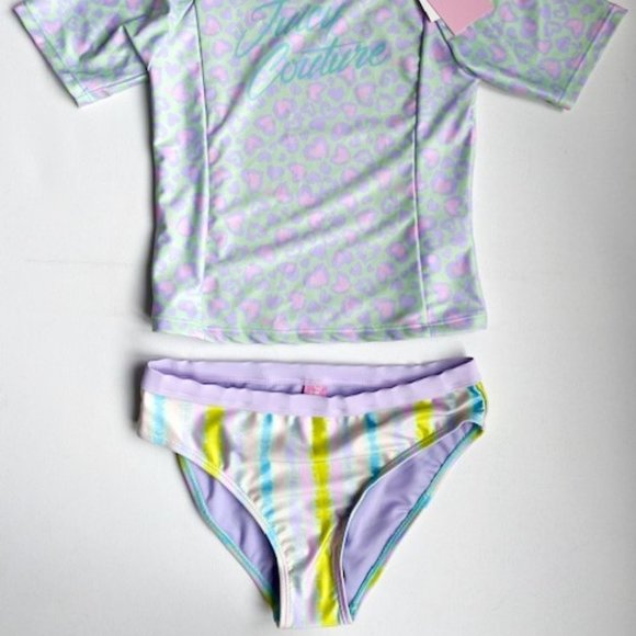 JUICY COUTURE Rashguard Swim Top & Bottom - Picture 2 of 2